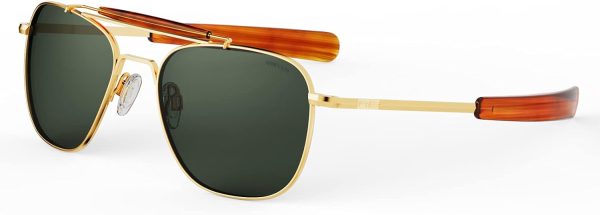 Randolph USA | Navigator Aviator II Authentic Sunglasses for Men Polarized 100% UV