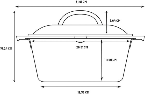 Lodge 5 Quart Pre-Seasoned Cast Iron Double Dutch Oven with Lid - Dual Handles - Lid Doubles as 10.25 Inch Cast Iron Grill Pan - Use in the Oven, on the Stove, on the Grill or over the Campfire - Black - Image 6
