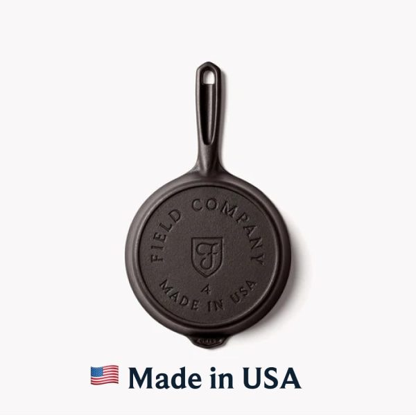 Field Company No.4 Cast Iron Skillet, 6 ¾ inches—Smoother, Lighter, Made in USA, Vintage Design, Preseasoned - Image 3