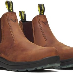 Thorogood Thoro-Flex 6” Slip On Composite Toe Work Boots for Men - Premium Leather with Slip-Resistant Outsole and Scuff-Free Translucent Bottom; EH Rated