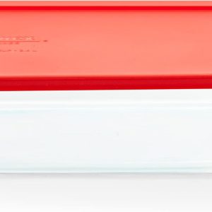 Pyrex Simply Store Glass Food Storage Container, Snug Fit Non-Toxic Plastic BPA-Free Lids, Freezer Dishwasher Microwave Safe, 11 Cup