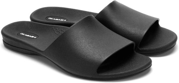 OKABASHI Women\'s Cruise Slide Sandal | Contoured Footbed w/Arch Support for All-Day Comfort | Lightweight & Waterproof Design | Sustainably Made in The USA
