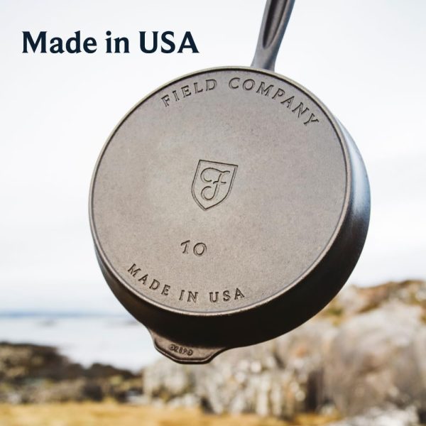 Field Company No.10 Skillet and Matching No.10 Cast Iron Skillet Lid - Image 4