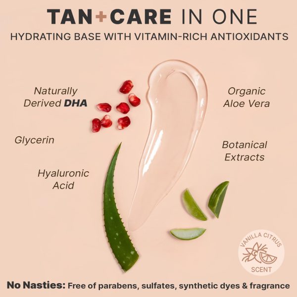 Face Tanner Serum - USA Made with Natural & Organic Ingredients, Sunless Self Tanner for Face with Anti-Aging Hyaluronic Acid, Non Toxic Bronzing Serum for Streak-Free Fake Tan & Natural Glow - Image 5