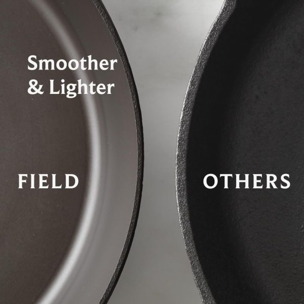 Field Company Starter Set: No.8 Cast Iron Skillet (10.25 in, 4.5 lbs) with Cast Iron Cleaning Kit — Smoother, Lighter, Made in USA, Vintage Design, Pre-Seasoned - Image 2