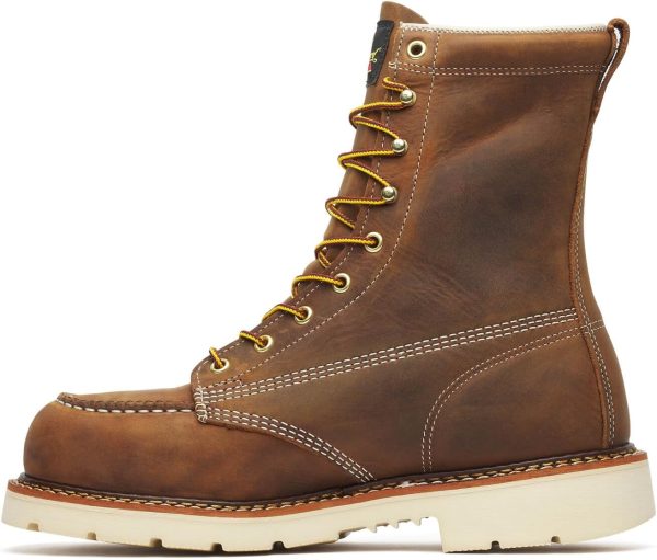 Thorogood American Heritage 8” Steel Toe Work Boots for Men - Full-Grain Leather with Moc Toe, Slip-Resistant Heel Outsole, and Comfort Insole; EH Rated - Image 5