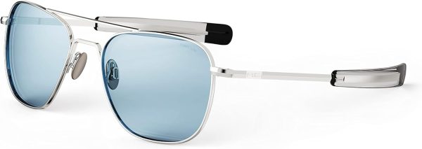 Randolph USA | 23k White Gold Classic Aviator Sunglasses for Men or Women 100% UV - Image 6