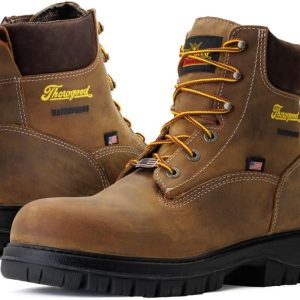 Thorogood 6” Waterproof Work Boots for Men - Nano Composite Toe - Genesis Series - Full-Grain Leather with Comfort Insoles and Slip-Resistant Outsoles