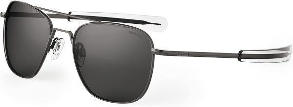 Randolph USA | Gunmetal Classic Aviator Sunglasses for Men or Women 100% UV