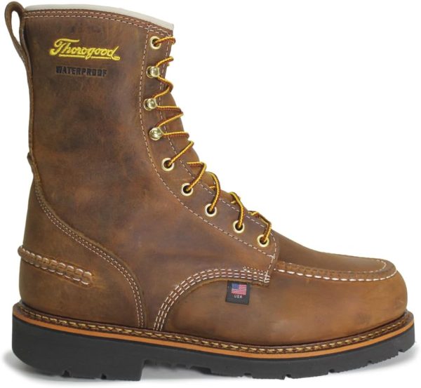 Thorogood V-Series 6” Waterproof Composite Toe Work Boots for Men - Premium Leather with Goodyear Storm Welt, Comfort Insole, and Chevron Traction Outsole; ASTM Rated - Image 5