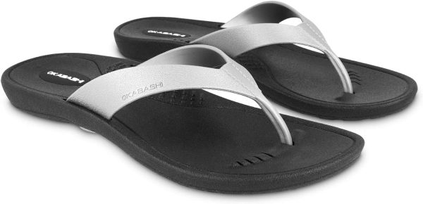 OKABASHI Women\'s Breeze Flip Flop | Contoured Footbed w/Arch Support for All-Day Comfort | Slip-Resistant & Waterproof | Sustainably Made in The USA