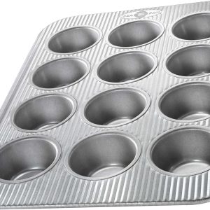 USA Pan Bakeware Muffin Pan, 12-Well, Aluminized Steel
