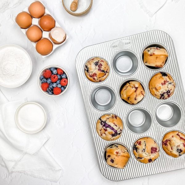 USA Pan Jumbo Texas Muffin Pan, 6 Well, Nonstick & Quick Release Coating, Aluminized Steel - Image 33