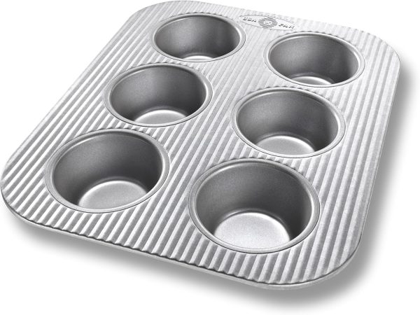 USA Pan Jumbo Texas Muffin Pan, 6 Well, Nonstick & Quick Release Coating, Aluminized Steel - Image 34