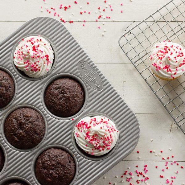USA Pan Bakeware Mini Cupcake and Muffin Pan, Nonstick Quick Release Coating, 24-Well, Aluminized Steel - Image 8