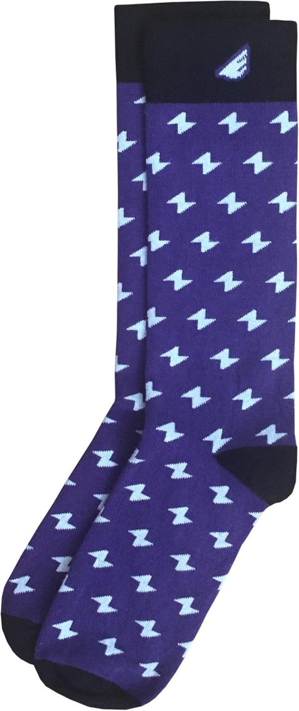 Premium Quality Colorful Dress Socks - American Made - 3-pack, Purple - Medium - Image 3