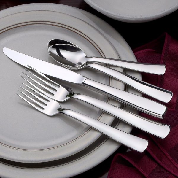 Modern America 20 Piece Set service for 4 stainless steel flatware 18/10 silverware Made in USA - Image 3