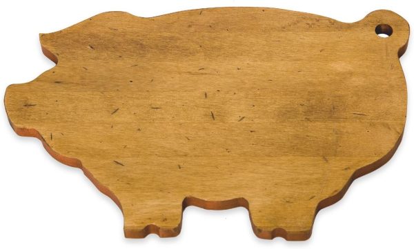 J.K. Adams 14-Inch-by-9-Inch Maple Wood Cutting Board, Pig-Shaped