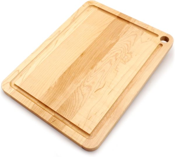 JK Adams Williston Large Cutting Board with Groove, Thick Maple Wood Cutting Boards For Kitchen 16