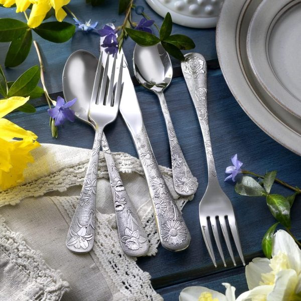 Liberty Tabletop American Garden 40 Piece Silverware Set Service for 8 Made in America - Image 4