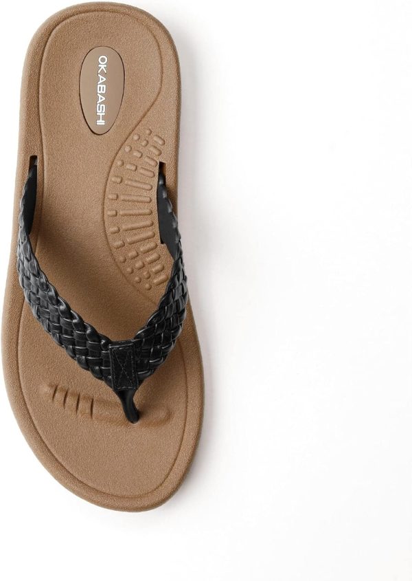 OKABASHI Women\'s Baha Flip Flop | Contoured Footbed w/Arch Support for All-Day Comfort | Slip-Resistant & Waterproof | Sustainably Made in The USA - Image 6