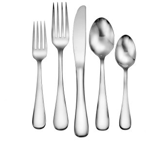 Liberty Tabletop Annapolis 43 Piece Flatware Set Service for 8 Includes 3pc Serving Set Mirror (Bright) Finish MADE IN USA