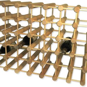 J.K. Adams Ash Wood Modular Stackable Wine Rack Storage Holder with Natural pins, 40 Bottle