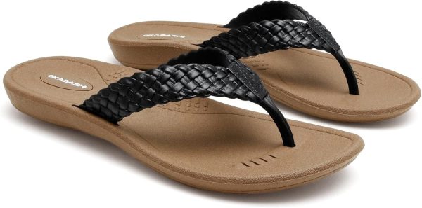 OKABASHI Women\'s Baha Flip Flop | Contoured Footbed w/Arch Support for All-Day Comfort | Slip-Resistant & Waterproof | Sustainably Made in The USA - Image 5