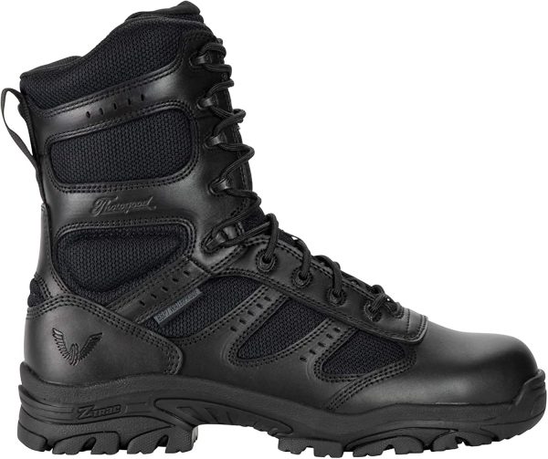 Thorogood Deuce 8” Waterproof Side-Zip Black Tactical Boots for Men and Women with Composite Safety Toe, Full-Grain Leather, and Slip-Resistant Outsole; BBP & Rated - Image 5
