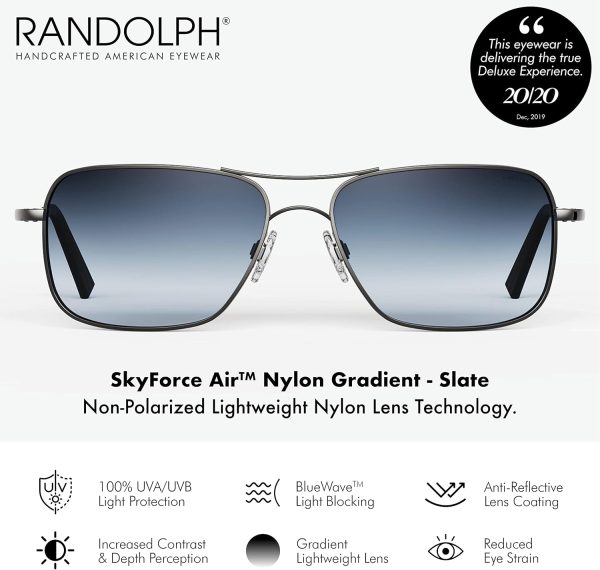 Randolph USA | Archer Aviator Classic Sunglasses for Men 100% UV - Image 2