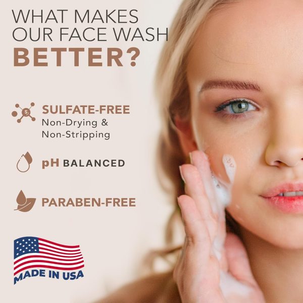 Beauty by Earth Clean Face Wash - USA Made with Organic & Natural Ingredients, Non-Toxic Facial Cleanser - Image 2