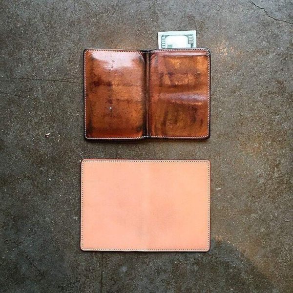 TANNER GOODS | Light Weight Durable Leather Passport Travel Wallet | Natural Vegetable-Tanned Meridian English Bridle - Image 4