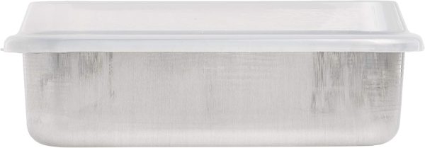 Nordic Ware Natural Aluminum Commercial Square Cake Pan with Lid, Exterior 9.88 x 9.88 Inches - Image 3
