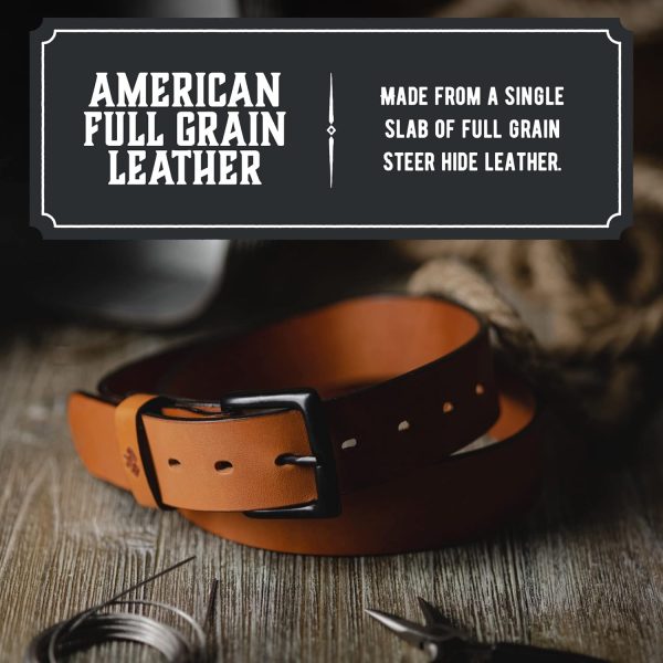 Main Street Forge All American Leather Belt | Made in USA | Men\'s Heavy Duty Work Belt | EDC Belt - Image 5