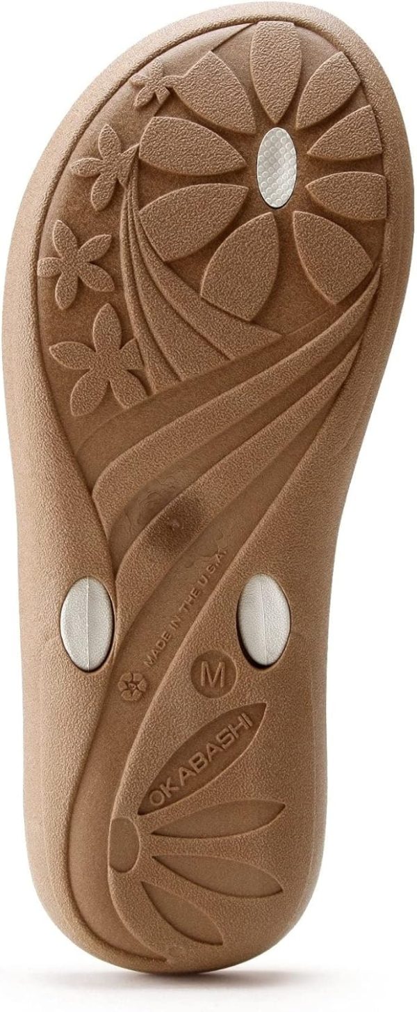 OKABASHI Women\'s Baha Flip Flop | Contoured Footbed w/Arch Support for All-Day Comfort | Slip-Resistant & Waterproof | Sustainably Made in The USA - Image 3