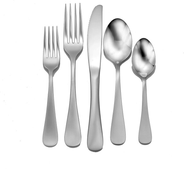 Liberty Tabletop Satin Annapolis 20 Piece Flatware Set service for 4 stainless steel 18/10 Made in USA - Image 3