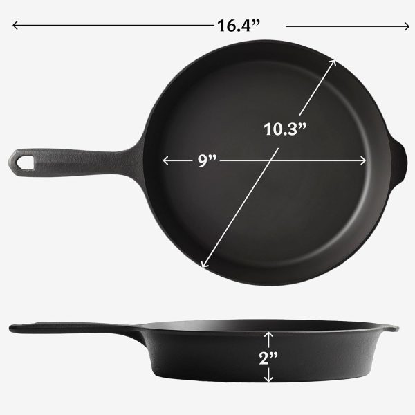 Field Company Starter Set: No.8 Cast Iron Skillet (10.25 in, 4.5 lbs) with Cast Iron Cleaning Kit — Smoother, Lighter, Made in USA, Vintage Design, Pre-Seasoned - Image 5