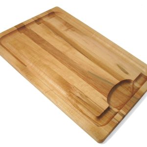 J.K. Adams 20-Inch-by-14-Inch Maple Wood Farmhouse Carving Board with Juice Groove, Brown