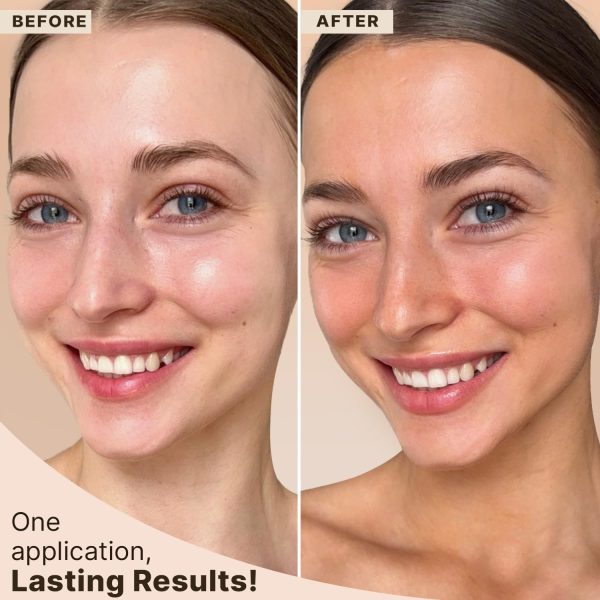 Face Tanner Serum - USA Made with Natural & Organic Ingredients, Sunless Self Tanner for Face with Anti-Aging Hyaluronic Acid, Non Toxic Bronzing Serum for Streak-Free Fake Tan & Natural Glow - Image 2