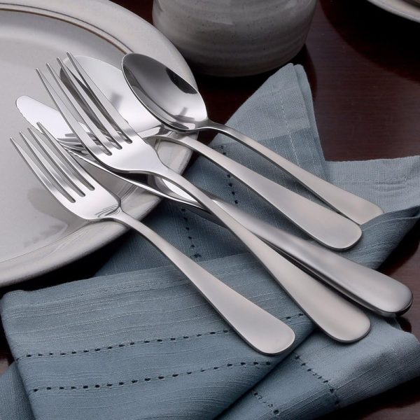 Liberty Tabletop Satin Annapolis 20 Piece Flatware Set service for 4 stainless steel 18/10 Made in USA - Image 2