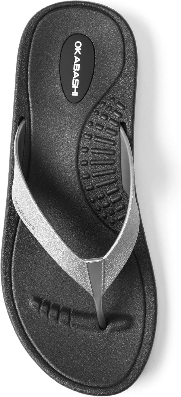 OKABASHI Women\'s Breeze Flip Flop | Contoured Footbed w/Arch Support for All-Day Comfort | Slip-Resistant & Waterproof | Sustainably Made in The USA - Image 3