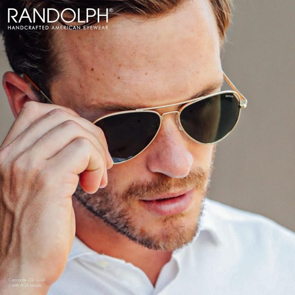 Randolph USA | Concorde Classic Aviator Sunglasses for Men or Women 100% UV - Image 4