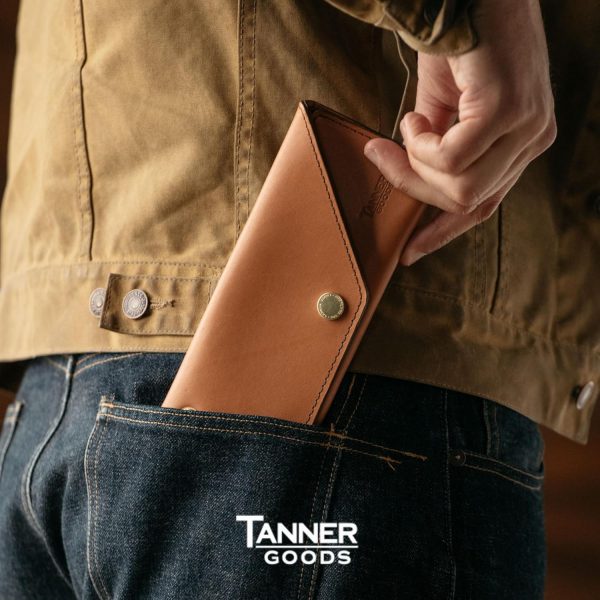 TANNER GOODS Mens Wallet. Mens Leather Wallets. Workman Wallet Four Card Slots with Bill and Zippered Coin Pockets - Image 3