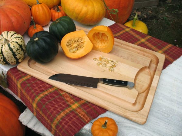 J.K. Adams 20-Inch-by-14-Inch Maple Wood Farmhouse Carving Board with Juice Groove, Brown - Image 2