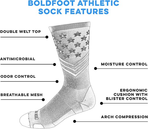 Premium Quality Colorful Athletic Socks, Made in the USA - XL - Image 3