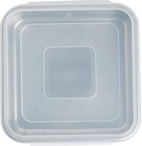 Nordic Ware Natural Aluminum Commercial Square Cake Pan with Lid, Exterior 9.88 x 9.88 Inches - Image 4