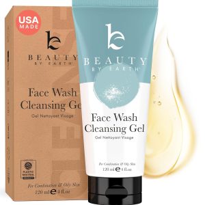 Beauty by Earth Clean Face Wash - USA Made with Organic & Natural Ingredients, Non-Toxic Facial Cleanser