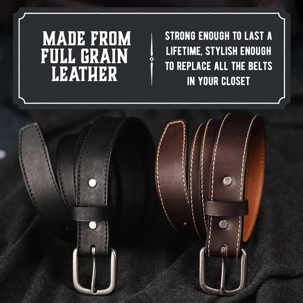 Main Street Forge The Executive Leather Belt | Made in USA | Men\'s Dress Belt | 1 1/4 Inch Belt - Image 3