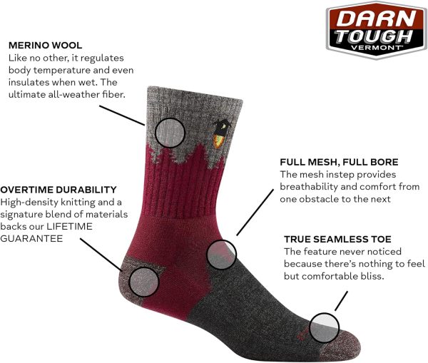 Darn Tough Men\'s Number 2 Micro Crew Midweight with Cushion Sock (Style 1974) - Image 2