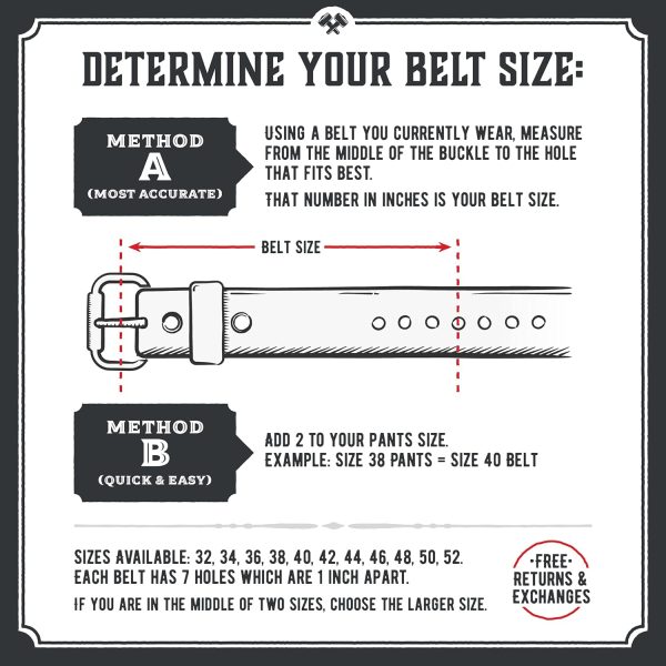No Buckle Belt | Made in USA Mens Cowboy Belt | 1 1/2 - Image 6